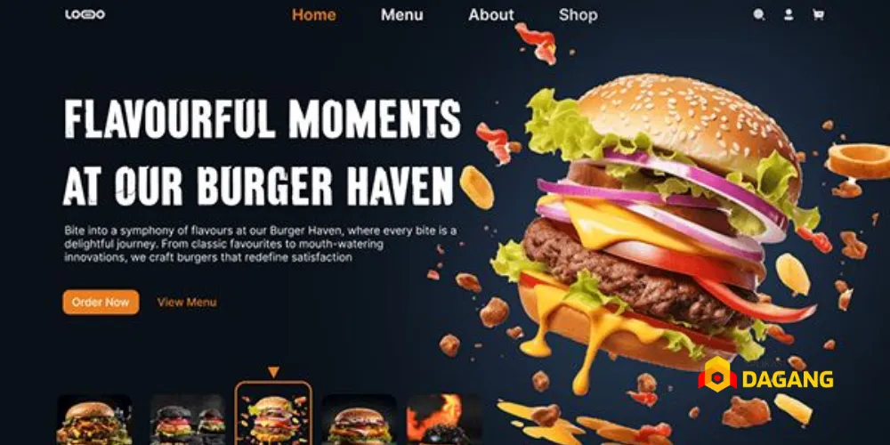 Contoh tampilan website UMKM yang profesional