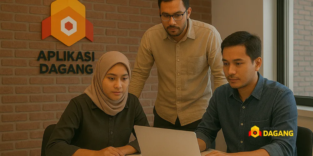 Tim Aplikasi Dagang Teknologi sedang mengembangkan aplikasi eCommerce custom untuk klien