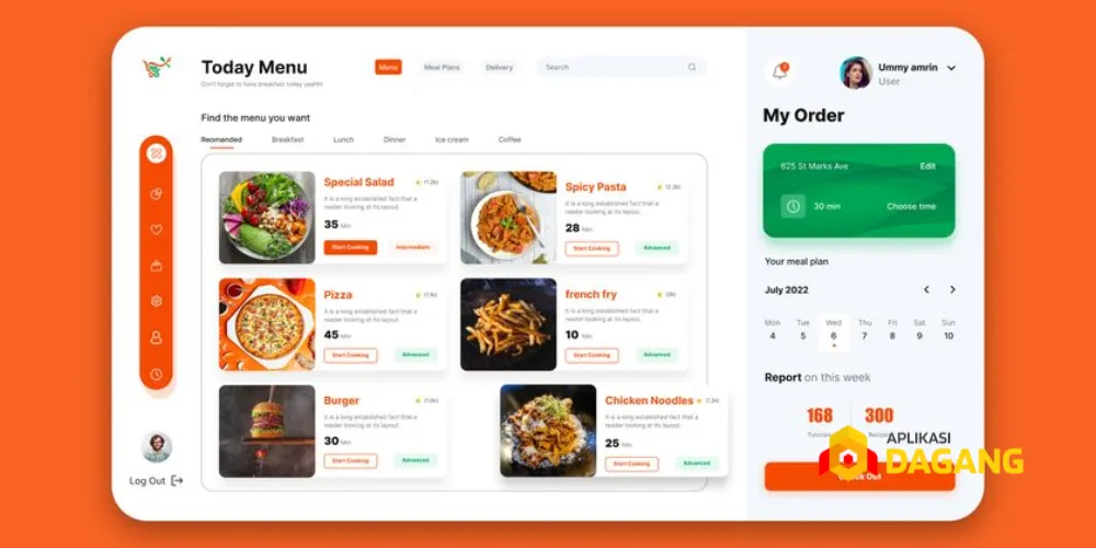 Mockup aplikasi iOS custom untuk bisnis retail dan restoran