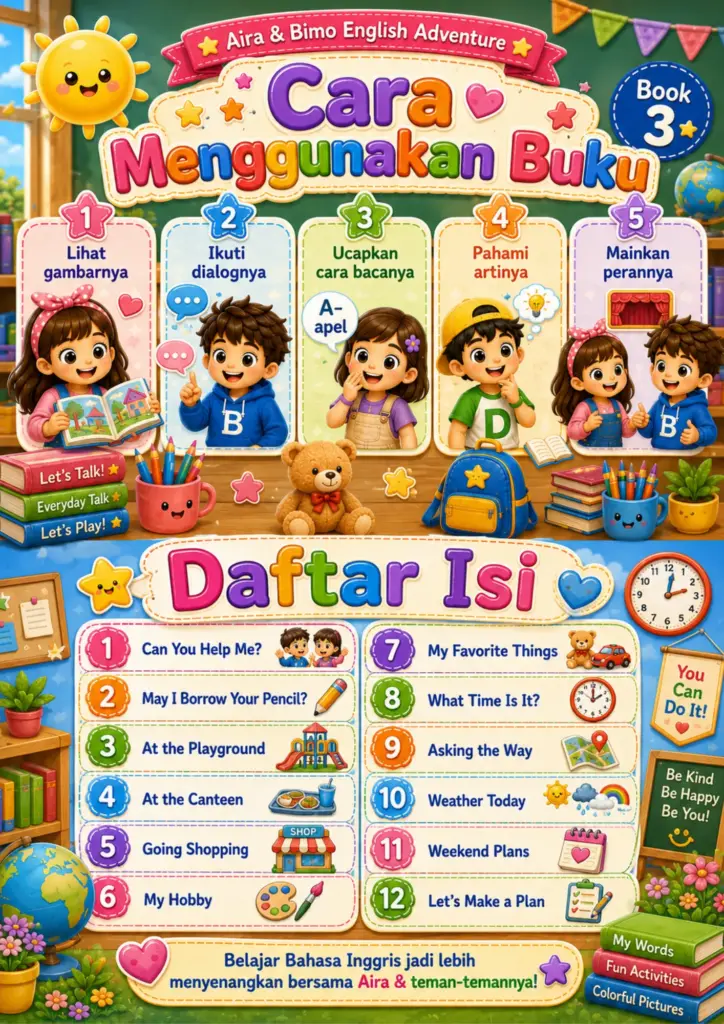 E-Book Bahasa Inggris Anak – Aira & Bimo English Adventure